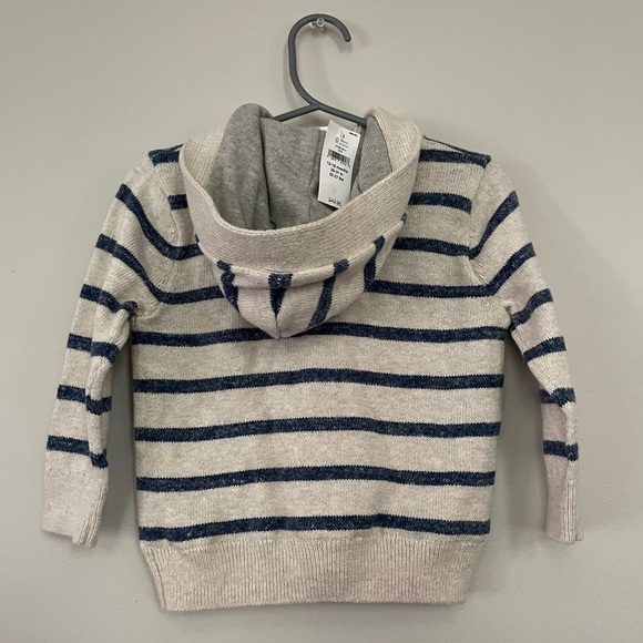 NWT - Baby Gap Toggle Cardigan Blue Stripes - 12-18 Mos - Picture 2 of 2